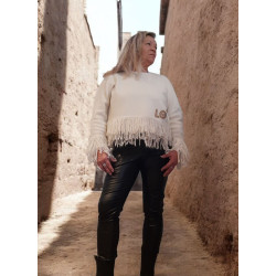 Fransen Pullover Love