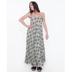 Seiden Maxi Trägerkleid...