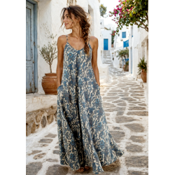 Seiden Maxi Trägerkleid...