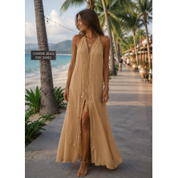 Neckholder Maxikleid vanilla